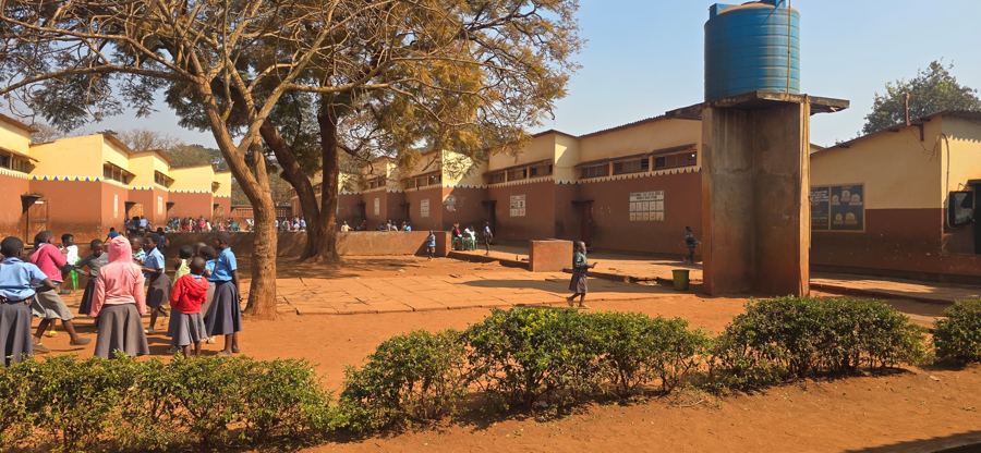 Assembly ground and water tower
